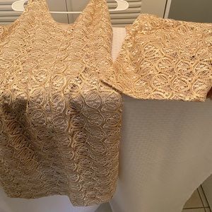 Gold party dress